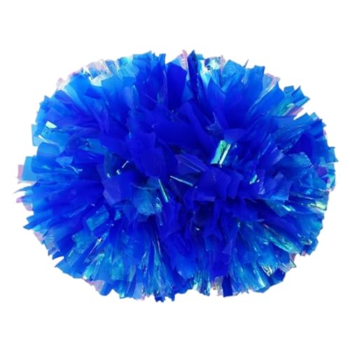 ANQKYO Cheerleader Pompons 6 stücke 35cm Kunststoff Cheerleader Pom pom Mädchen Jubeln Tanken Requisiten Cheerleading Pompon(Deep Blue) von ANQKYO
