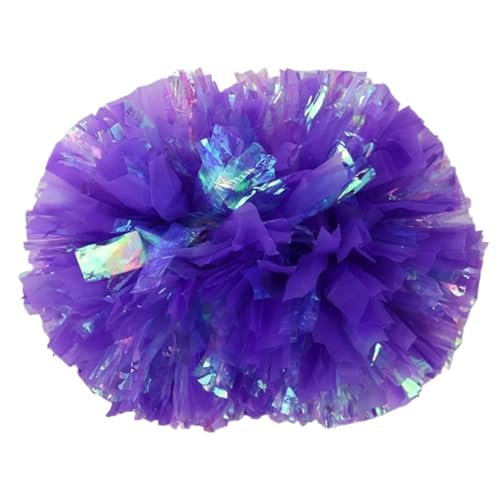 ANQKYO Cheerleader Pompons 6 stücke 35cm Kunststoff Cheerleader Pom pom Mädchen Jubeln Tanken Requisiten Cheerleading Pompon(Deep Purple) von ANQKYO