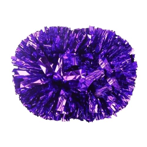 ANQKYO Cheerleader Pompons 6 stücke Bunte Cheerleading Kunststoff Pompons Metallic Club Sport Party Jubeln Dance Requisiten Halten(Color 8) von ANQKYO