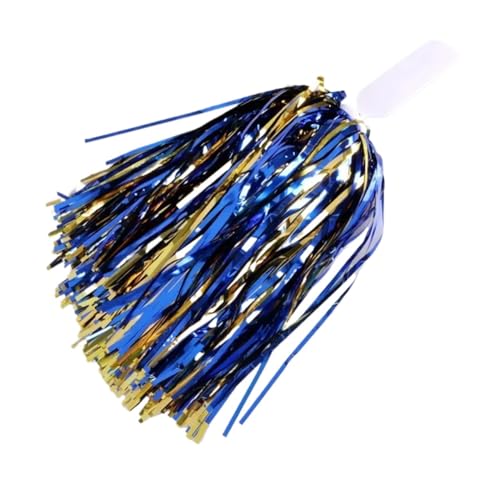 ANQKYO Cheerleader Pompons 6 stücke Cheerleading Pom Poms Mit Griff Jubeln Bälle Frauen Mädchen Pompoms Zubehör Party Decor(Color 9) von ANQKYO