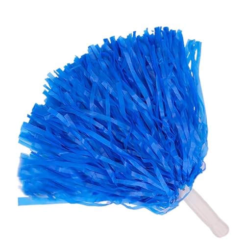ANQKYO Cheerleader Pompons 8PC 25CM Cheer Dance Sport Wettbewerb Cheerleading Pom Poms Blume Ball for Für Fußball Basketball Spiel Pompon(Blue) von ANQKYO