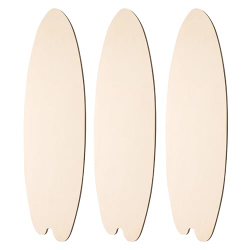 ANQKYO Targa Vuota In Legno 3 Stück Blanko-Surfbrett aus Holz for Aufhängen an der Wand, Dekoration, unvollendetes Schild, for Zuhause, Garten, Party, Holzhandwerk, Wanddekoration for draußen von ANQKYO