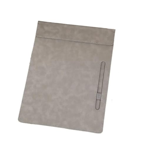 Klemmbrett 2 Stück Zwischenablage PU-Leder-Dateiordner Magnetische A4-Schreibtafel Tragbare Schreibtafel for Studenten(Grey) von ANQKYO