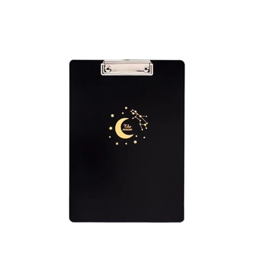 Klemmbrett 3 stücke Einfache A4 Dateien Halter Zwischenablage Kunststoff Zwischenablage Low Profile Clip Student Writing Pad for Büro Schule(Black) von ANQKYO