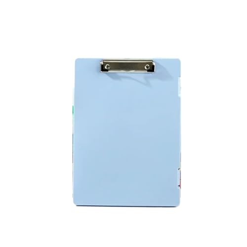 Klemmbrett 4 Stück Zwischenablage, A4-Brett mit Ordner-Clip, Zubehör, Mattentafel, Zwischenablage, Datei-Informationsbroschüre(Blue) von ANQKYO