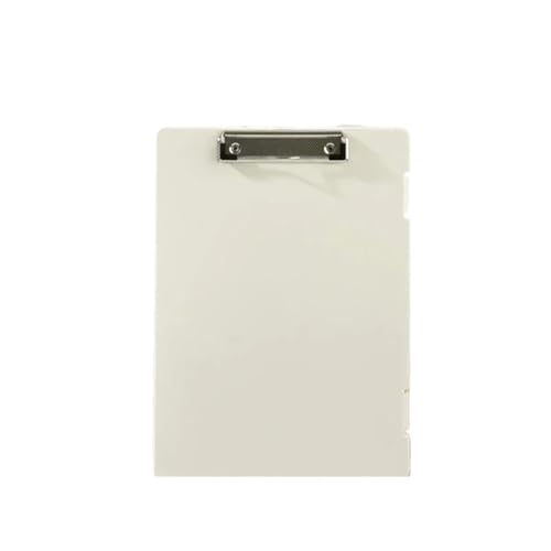 Klemmbrett 4 Stück Zwischenablage, A4-Brett mit Ordner-Clip, Zubehör, Mattentafel, Zwischenablage, Datei-Informationsbroschüre(White) von ANQKYO