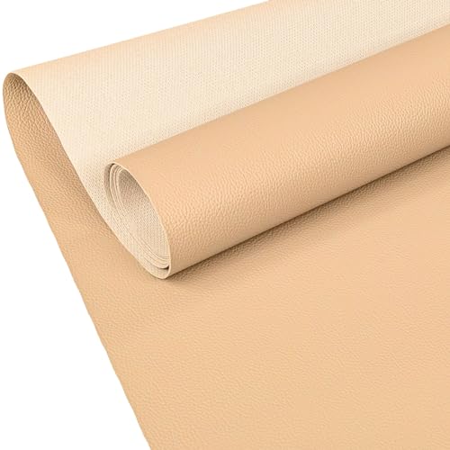 ANRO Kunstleder Lederimitat Lederstoff Polsterstoff Nappaprägung Texturiert Meterware Bezugsstoff Beige 180x140cm ANRO Kunstleder Lederimitat Lederstoff Polsterstoff Nappaprägung Texturiert Meterware Bezugsstoff Beige 180x140cm von ANRO