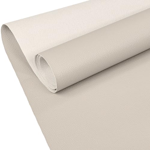 ANRO Kunstleder Lederimitat Lederstoff Polsterstoff Nappaprägung Texturiert Meterware Bezugsstoff Beigegrau 220x140cm ANRO Kunstleder Lederimitat Lederstoff Polsterstoff Nappaprägung Texturiert Meterware Bezugsstoff Beigegrau 220x140cm von ANRO