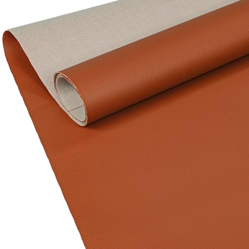 ANRO Kunstleder Lederimitat Lederstoff Polsterstoff Nappaprägung Texturiert Meterware Bezugsstoff Orange 100x140cm ANRO Kunstleder Lederimitat Lederstoff Polsterstoff Nappaprägung Texturiert Meterware Bezugsstoff Orange 100x140cm von ANRO