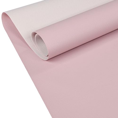 ANRO Kunstleder Lederimitat Lederstoff Polsterstoff Nappaprägung Texturiert Meterware Bezugsstoff Pink 100x140cm von ANRO