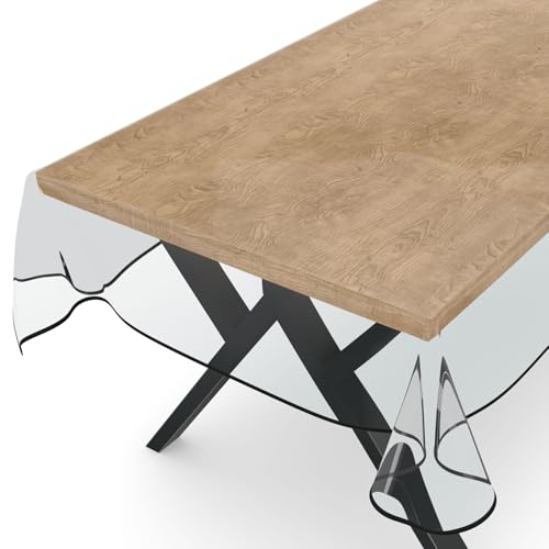 ANRO Transparente Tischdecke Schutzdecke Glasklar Durchsichtig Klarsichtfolie - Marta - 0,3mm 90x130cm Farbe Schwarz ANRO Transparente Tischdecke Schutzdecke Glasklar Durchsichtig Klarsichtfolie - Marta - 0,3mm 90x130cm Farbe Schwarz von ANRO