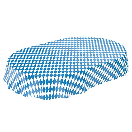 ANRO Wachstuch Tischdecke Wachstuchtischdecke Wachstischdecke Bayern Bayerische Raute Oktoberfest Oval 180x140cm von ANRO