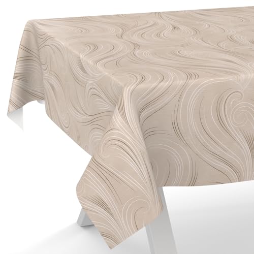 ANRO Wachstuchtischdecke Wachstischdecke Wachstuch Tischdecke abwaschbar Gartentischdecke Abstrakt Beige 160x140cm Schnittkante ANRO Wachstuchtischdecke Wachstischdecke Wachstuch Tischdecke abwaschbar Gartentischdecke Abstrakt Beige 160x140cm Schnittkante von ANRO