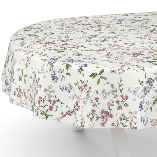 ANRO Wachstuchtischdecke Wachstischdecke Wachstuch Tischdecke abwaschbar Gartentischdecke Blümchen Oval 200x140cm Schnittkante ANRO Wachstuchtischdecke Wachstischdecke Wachstuch Tischdecke abwaschbar Gartentischdecke Blümchen Oval 200x140cm Schnittkante von ANRO