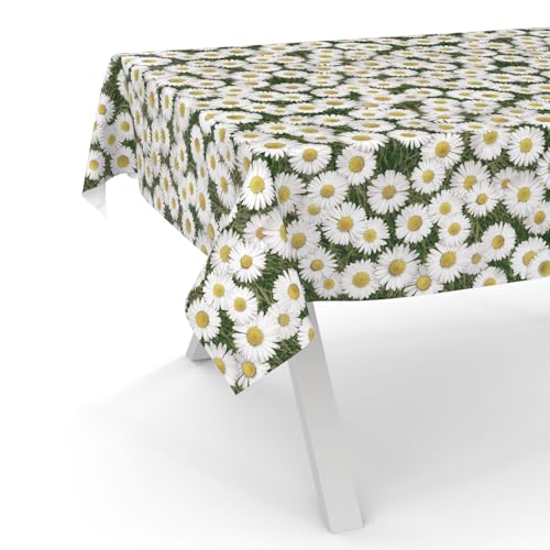 ANRO Wachstuchtischdecke Wachstischdecke Wachstuch Tischdecke abwaschbar Gartentischdecke Rund Oval Eckig 100x140cm Schnittkante Kamille ANRO Wachstuchtischdecke Wachstischdecke Wachstuch Tischdecke abwaschbar Gartentischdecke Rund Oval Eckig 100x140cm Schnittkante Kamille von ANRO