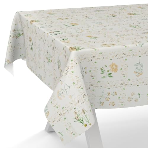 ANRO Wachstuchtischdecke Wachstischdecke Wachstuch Tischdecke abwaschbar Gartentischdecke Wasserabweisend 100x140cm Schnittkante Blumenkaro Beige ANRO Wachstuchtischdecke Wachstischdecke Wachstuch Tischdecke abwaschbar Gartentischdecke Wasserabweisend 100x140cm Schnittkante Blumenkaro Beige von ANRO