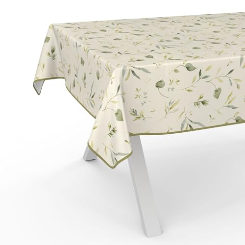 ANRO Wachstuchtischdecke Wachstischdecke Wachstuch Tischdecke abwaschbar Gartentischdecke Wasserabweisend 120x140cm mit Saum (Eingefasst) Canada Floral von ANRO
