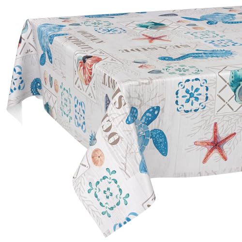 ANRO Wachstuchtischdecke Wachstischdecke Wachstuch Tischdecke abwaschbar Gartentischdecke Wasserabweisend 140x140cm Schnittkante Ozean ANRO Wachstuchtischdecke Wachstischdecke Wachstuch Tischdecke abwaschbar Gartentischdecke Wasserabweisend 140x140cm Schnittkante Ozean von ANRO