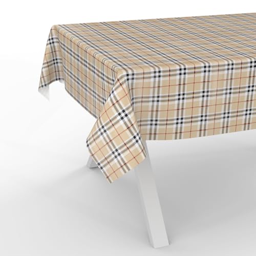 ANRO Wachstuchtischdecke Wachstischdecke Wachstuch Tischdecke abwaschbar Gartentischdecke Wasserabweisend 180x140cm Schnittkante Schottland von ANRO