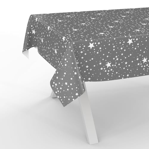 ANRO Wachstuchtischdecke Wachstischdecke Wachstuch Tischdecke abwaschbar Gartentischdecke Wasserabweisend 200x140cm Schnittkante Sterne Silber ANRO Wachstuchtischdecke Wachstischdecke Wachstuch Tischdecke abwaschbar Gartentischdecke Wasserabweisend 200x140cm Schnittkante Sterne Silber von ANRO