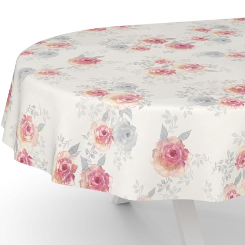 ANRO Wachstuchtischdecke Wachstischdecke Wachstuch Tischdecke abwaschbar Gartentischdecke Wasserabweisend Oval 240x140cm Schnittkante Rosen ANRO Wachstuchtischdecke Wachstischdecke Wachstuch Tischdecke abwaschbar Gartentischdecke Wasserabweisend Oval 240x140cm Schnittkante Rosen von ANRO