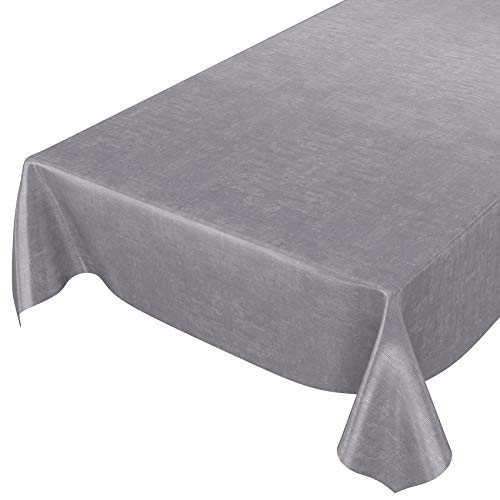 ANRO Wachstuchtischdecke Wachstuch Wachstischdecke Tischdecke Beton Grau Uni Urban 140x140cm von ANRO