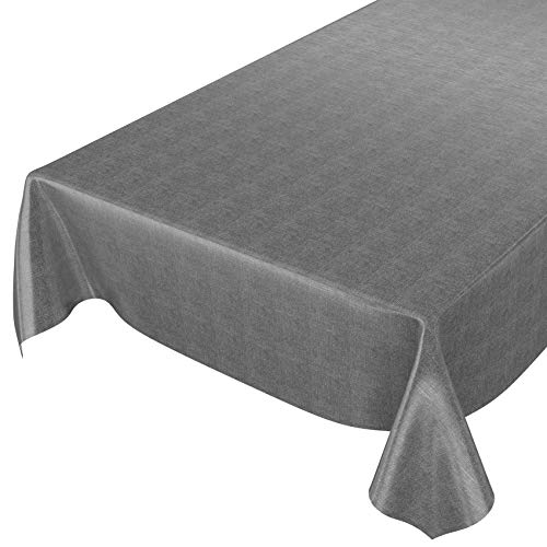 ANRO Wachstuchtischdecke Wachstuch Wachstischdecke Tischdecke Wachstuchdecke Anthrazit Leinenoptik 200x140cm ANRO Wachstuchtischdecke Wachstuch Wachstischdecke Tischdecke Wachstuchdecke Anthrazit Leinenoptik 200x140cm von ANRO