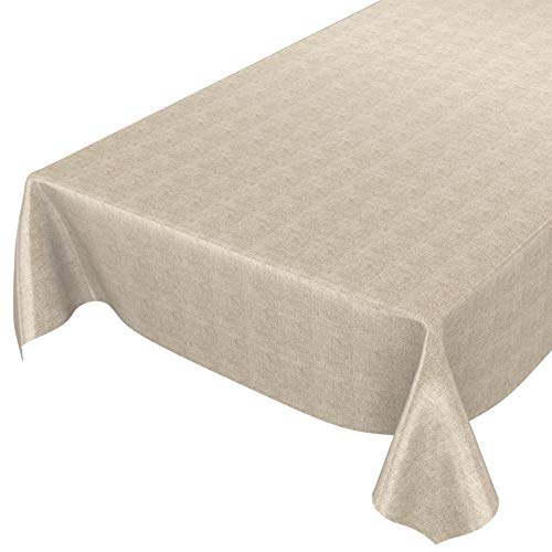 ANRO Wachstuchtischdecke Wachstuch Wachstischdecke Tischdecke abwaschbar Beige Leinenoptik Textiloptik 100 x 140cm ANRO Wachstuchtischdecke Wachstuch Wachstischdecke Tischdecke abwaschbar Beige Leinenoptik Textiloptik 100 x 140cm von ANRO