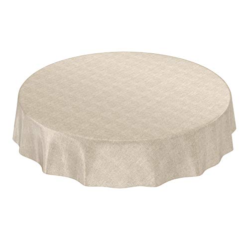 ANRO Wachstuchtischdecke Wachstuch Wachstischdecke Tischdecke Wachstuchdecke Beige Leinenoptik Rund 140cm ANRO Wachstuchtischdecke Wachstuch Wachstischdecke Tischdecke Wachstuchdecke Beige Leinenoptik Rund 140cm von ANRO