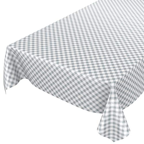 ANRO Wachstuchtischdecke Wachstuch Wachstischdecke Tischdecke Wachstuchdecke Karo Kariert Grau 160x140cm ANRO Wachstuchtischdecke Wachstuch Wachstischdecke Tischdecke Wachstuchdecke Karo Kariert Grau 160x140cm von ANRO