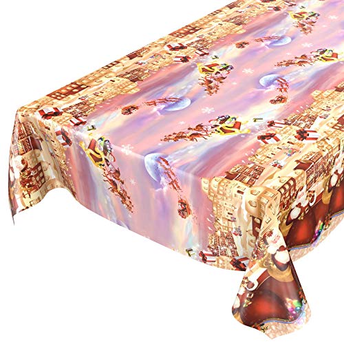 ANRO Wachstuchtischdecke Wachstuch Wachstischdecke Tischdecke Weihnachten Rot Weihnachtsfest 100x140cm ANRO Wachstuchtischdecke Wachstuch Wachstischdecke Tischdecke Weihnachten Rot Weihnachtsfest 100x140cm von ANRO