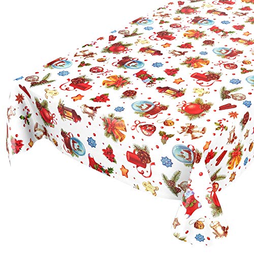 ANRO Wachstuchtischdecke Wachstuch Wachstischdecke Tischdecke Weihnachten Weihnachtskugeln Fest Feier 140x140cm ANRO Wachstuchtischdecke Wachstuch Wachstischdecke Tischdecke Weihnachten Weihnachtskugeln Fest Feier 140x140cm von ANRO