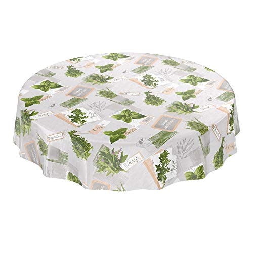ANRO Tischdecke Wachstuchtischdecke Wachstuch Wachstischdecke pflegeleicht abwaschbar Kräuter Grün Beige Bio Basilikum Rund 120cm eingefasst ANRO Tischdecke Wachstuchtischdecke Wachstuch Wachstischdecke pflegeleicht abwaschbar Kräuter Grün Beige Bio Basilikum Rund 120cm eingefasst von ANRO