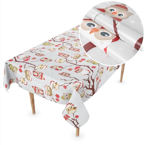 ANRO Wachstuchtischdecke Weihnachts Tischdecke abwaschbar Wachstuch Weihnachten Wachstischdecke Eulen 100x140cm ANRO Wachstuchtischdecke Weihnachts Tischdecke abwaschbar Wachstuch Weihnachten Wachstischdecke Eulen 100x140cm von ANRO