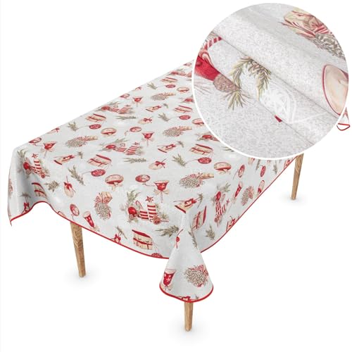 ANRO Wachstuchtischdecke Weihnachts Tischdecke abwaschbar Wachstuch Weihnachten Wachstischdecke Weihnachtsschmuck 280x140cm ANRO Wachstuchtischdecke Weihnachts Tischdecke abwaschbar Wachstuch Weihnachten Wachstischdecke Weihnachtsschmuck 280x140cm von ANRO