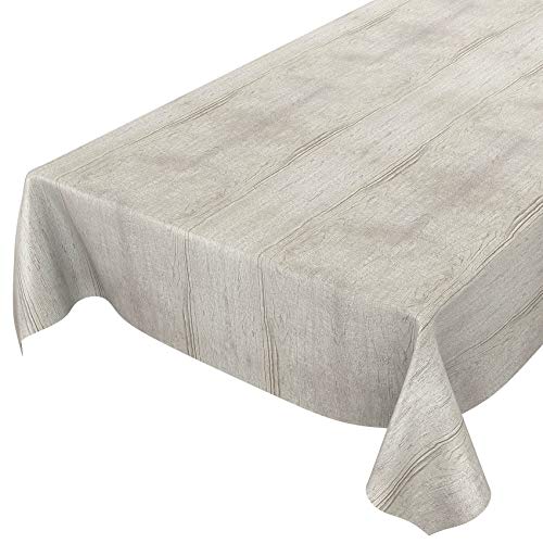 ANRO Wachstuchtischdecke abwaschbar Garten Tischdecke Wachstuch Rund Oval Eckig Indoor Outdoor Holz Grau 180x140cm ANRO Wachstuchtischdecke abwaschbar Garten Tischdecke Wachstuch Rund Oval Eckig Indoor Outdoor Holz Grau 180x140cm von ANRO