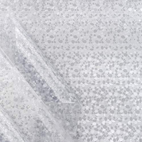 Abwaschbar Tischdecke Tischschutz Halbtransparent Durchsichtig 0,2mm Steine Muster 280x137cm von ANRO