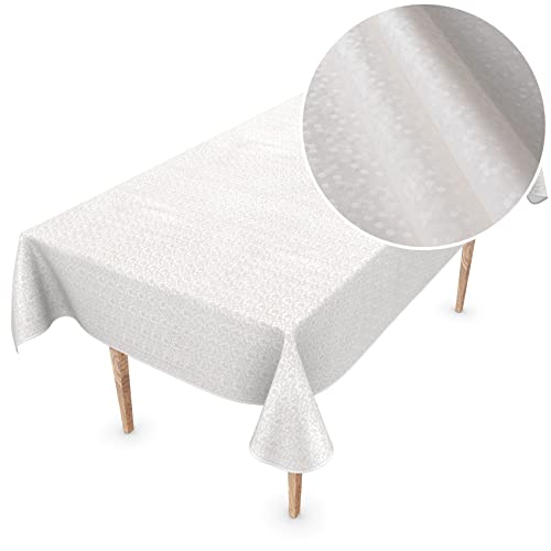 Premium Wachstuchtischdecke Tischdecke Vinyl Wachstischdecke abwaschbar 110x150cm Punkte Weiß Perlmut edel abwischbar Premium Wachstuchtischdecke Tischdecke Vinyl Wachstischdecke abwaschbar 110x150cm Punkte Weiß Perlmut edel abwischbar von ANRO