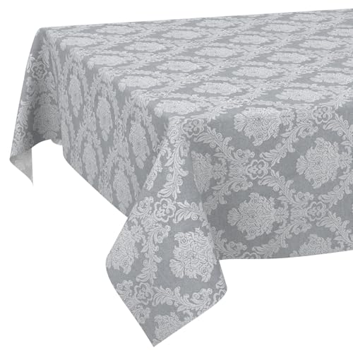 Stoff Tischdecke Textil Tischwäsche Tischtuch Baumwolle Polyester abwaschbar Uni Ornament Damast Jacquard Gewebe waschbar Barock Grau 400x140cm Schnittkante Stoff Tischdecke Textil Tischwäsche Tischtuch Baumwolle Polyester abwaschbar Uni Ornament Damast Jacquard Gewebe waschbar Barock Grau 400x140cm Schnittkante von ANRO