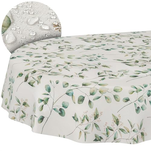 Stoff Tischdecke Tischwäsche Textil Tischtuch Baumwolle Polyester Gewebe abwaschbar pflegeleicht, in rund oval eckig Botanika Oval 180x140cm Schnittkante Stoff Tischdecke Tischwäsche Textil Tischtuch Baumwolle Polyester Gewebe abwaschbar pflegeleicht, in rund oval eckig Botanika Oval 180x140cm Schnittkante von ANRO