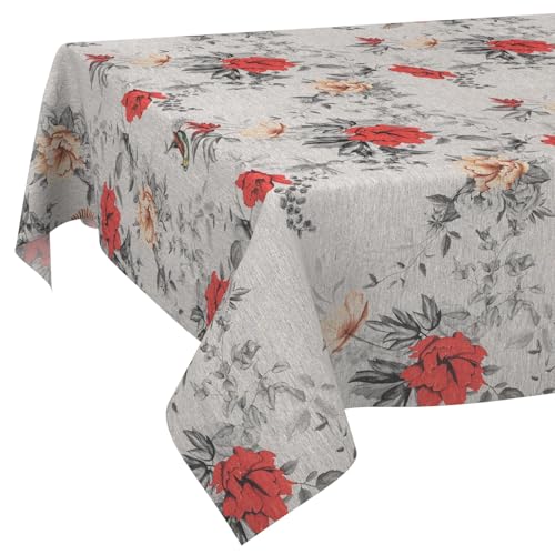 Stoff Tischdecke Tischwäsche Textil Tischtuch Baumwolle Polyester Gewebe abwaschbar pflegeleicht, in rund oval eckig Flora 200x140cm Schnittkante Stoff Tischdecke Tischwäsche Textil Tischtuch Baumwolle Polyester Gewebe abwaschbar pflegeleicht, in rund oval eckig Flora 200x140cm Schnittkante von ANRO