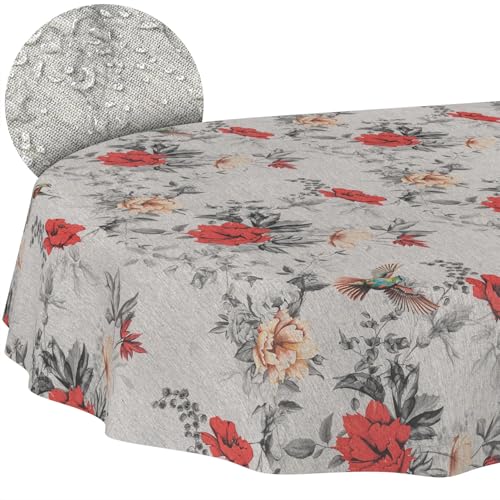 Stoff Tischdecke Tischwäsche Textil Tischtuch Baumwolle Polyester Gewebe abwaschbar pflegeleicht, in rund oval eckig Flora Oval 180x140cm Schnittkante Stoff Tischdecke Tischwäsche Textil Tischtuch Baumwolle Polyester Gewebe abwaschbar pflegeleicht, in rund oval eckig Flora Oval 180x140cm Schnittkante von ANRO
