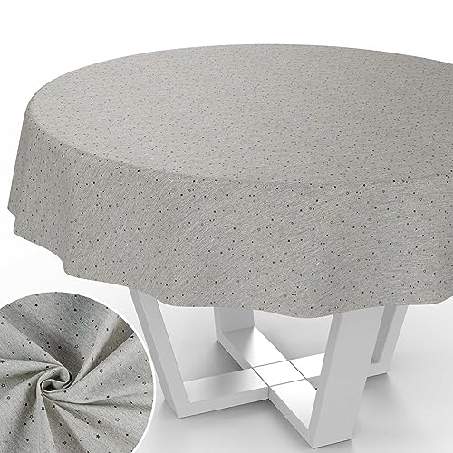 Stoff Tischdecke Tischwäsche Textil Tischtuch Baumwolle Polyester Gewebe abwaschbar pflegeleicht, in rund oval eckig Stern Rund 100cm Schnittkante Stoff Tischdecke Tischwäsche Textil Tischtuch Baumwolle Polyester Gewebe abwaschbar pflegeleicht, in rund oval eckig Stern Rund 100cm Schnittkante von ANRO