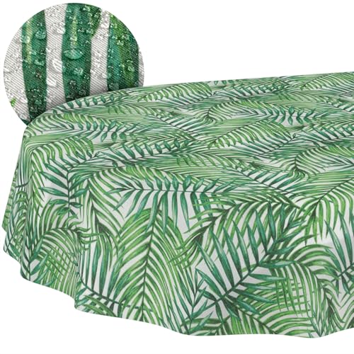 Stoff Tischdecke Tischwäsche Textil Tischtuch Baumwolle Polyester Gewebe abwaschbar pflegeleicht, in rund oval eckig Tropik Oval 180x140cm Schnittkante Stoff Tischdecke Tischwäsche Textil Tischtuch Baumwolle Polyester Gewebe abwaschbar pflegeleicht, in rund oval eckig Tropik Oval 180x140cm Schnittkante von ANRO