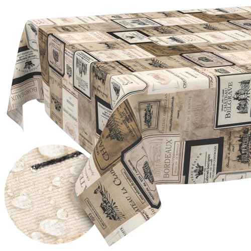 Tischdecke Stoff abwaschbar Tischtuch Tafeldecke pflegeleicht Lotuseffekt schmutz- & wasserabweisend für Indoor Outdoor Tischdecke 100x140cm Schnittkante Wein Tischdecke Stoff abwaschbar Tischtuch Tafeldecke pflegeleicht Lotuseffekt schmutz- & wasserabweisend für Indoor Outdoor Tischdecke 100x140cm Schnittkante Wein von ANRO