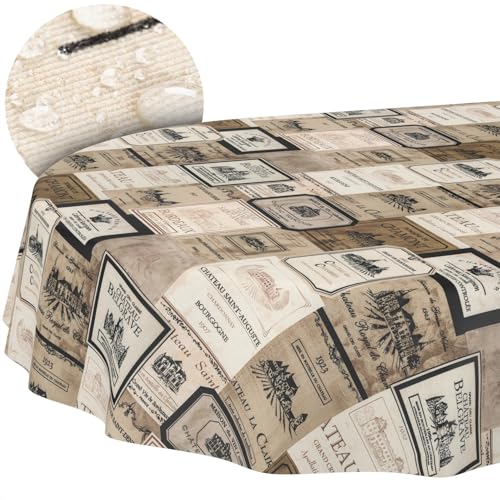 Tischdecke Stoff abwaschbar Tischtuch Tafeldecke pflegeleicht Lotuseffekt schmutz- & wasserabweisend für Indoor Outdoor Tischdecke Oval 180x140cm Schnittkante Wein Tischdecke Stoff abwaschbar Tischtuch Tafeldecke pflegeleicht Lotuseffekt schmutz- & wasserabweisend für Indoor Outdoor Tischdecke Oval 180x140cm Schnittkante Wein von ANRO