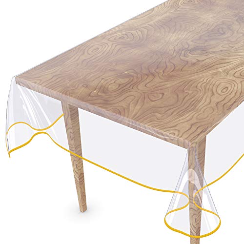 Tischdecke Transparent abwaschbar Durchsichtig Folie mit Saum in Gelb 260x140cm 0,5mm Tischdecke Transparent abwaschbar Durchsichtig Folie mit Saum in Gelb 260x140cm 0,5mm von ANRO