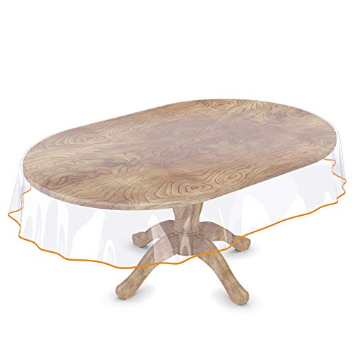 Tischdecke Transparent abwaschbar Durchsichtig Folie mit Saum in Orange Oval 220x140cm 0,5mm Tischdecke Transparent abwaschbar Durchsichtig Folie mit Saum in Orange Oval 220x140cm 0,5mm von ANRO