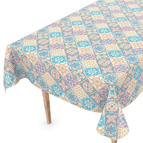 Tischdecke abwaschbar Wachstuch Wachstuchtischdecke 100 x 140cm Schnittkante Fliesen Buntfarben pflegeleicht Tischdecke abwaschbar Wachstuch Wachstuchtischdecke 100 x 140cm Schnittkante Fliesen Buntfarben pflegeleicht von ANRO