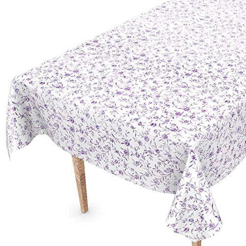Tischdecke abwaschbar Wachstuch Wachstuchtischdecke 120 x 140cm Schnittkante Violetta Lila pflegeleicht von ANRO